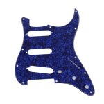 Pickguard pour guitare electrique, 1 pi�ce, plaque a gratter pour strat stratocaster black instruments ...