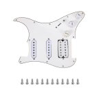Pickguard de guitare electrique micros charg�s pr�c�bl�s scratchplate assemblage 11 trous ssh blanc