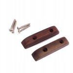 Pices de guitare basse : repose - pieds en palissandre, 2 pices, avec 4 vis de montage, neuf