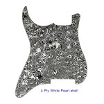 Pièces de guitare de qualité, pour gaucher, pickguard, 4 trous, matériau vierge pour style strat - type ... Pièces de guitare de qualité, pour gaucher, pickguard, 4 trous, matériau vierge pour style strat - type ...