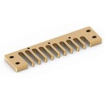 Pice d'harmonica de peigne en alliage d'aluminium pour hohner marine band crossover / deluxe (or)