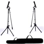 Pieds + 2 micros t�l�scopiques noir sphynx sp - ms - 1 - blk pour chant karaok� �v�nements