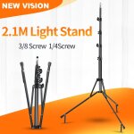 Pied de lampe invers pliable en 5 sections, 210cm, 83 pouces, support de studio photo, accessoires