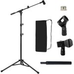 Pied de micro trpied au sol avec perche pour blue yeti samson q2u fifine k6 am8, pied micro avec sac ...