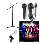 Pied de microphone professionnel tlescopique avec perche potence + fixation support micro + micro dynamique ...