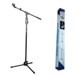 Pied de microphone tlescopique avec potence et fixation de micro perche et support micro