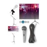 Pied de microphone tlescopique avec potence et fixation de micro - perche + support micro + microphone ...