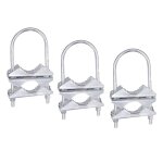 Pince  mt double antenne, support v - mchoire, boulons en u, matriel de montage de tuyau, 3 ensembles ...