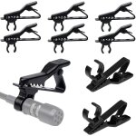 Pince micro cravate, 10 pices pinces de clips microphone, mtal microphones lavalier clip, clip de support ...