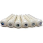 Pinces de pont en os pur avec incrustation de points d'ormeau pour guitare acoustique a 6 et 12 cordes ...