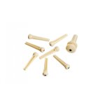 Planet waves pwps12 - jeu de vis de chevalet avec vis de fin, jeu de 7, ivoire avec point noir