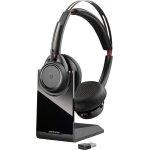 Plantronics - voyager focus uc avec socle de charge () - casque bluetooth a deux oreilles (stro) avec ...