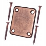 Plaque de connexion pour manche de guitare basse electrique avec vis, cuivre rouge
