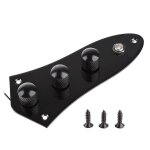 Plaque de contrôle de guitare chargée précâblée noire fr pour les pièces de basse fender jazz remplacer ... Plaque de contrôle de guitare chargée précâblée noire fr pour les pièces de basse fender jazz remplacer ...
