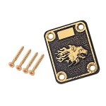 Plaque de cou de guitare electrique en alliage de zinc, 4 trous, pour remplacement d'accessoires de guitare ... Plaque de cou de guitare electrique en alliage de zinc, 4 trous, pour remplacement d'accessoires de guitare ...