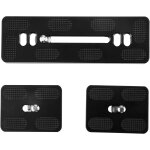 Plaque à dégagement rapide universelle en 3 pièces, 2 x pu - 50 et 1 x pu - 120 plateau avec vis 1 / ... Plaque à dégagement rapide universelle en 3 pièces, 2 x pu - 50 et 1 x pu - 120 plateau avec vis 1 / ...