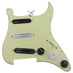 Plaque a gratter a 11 trous pour guitare electrique strat, prcble, avec 3 micros humbucker a double ...