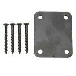 Plaque de manche carre en mtal pour guitare electrique, fixation arrire, 4 trous avec vis, pices ...