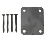 Plaque de manche de guitare electrique carr mtal montage arrire 4 trous avec vis pices de basse noir ...