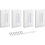 Plaque murale brosse - lot de 4x passe - cble murale sortie connecteur audio vido - prise encastrable ...