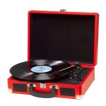 Platine disques disques vinyles denver vpl - 120 red, haut - parleurs int�gr�s, sortie phono, pour vinyles ...