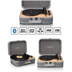 Platine disque vinyle grise et bois vintage usb sd bluetooth 33 45 78 tours stéréo rca bluetooth lecteur ... Platine disque vinyle grise et bois vintage usb sd bluetooth 33 45 78 tours stéréo rca bluetooth lecteur ...
