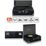 Platine disque vinyle valise noire retro vintage bluetooth 5. 0 33 45 78 tours stro rca bluetooth