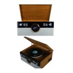 Platine disque vinyle vintage bois radio bluetooth dab + / fm / usb / rca / aux / t�l�commande / lecteur ...