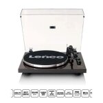 Platine pro vinyle bluetooth 5. 2 bois m�tal - cellule ortofon 2m red - stabilisateur plateau chrom�
