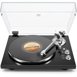 Platine vinyle bluetooth a entra�nement par courroie, sortie num�rique usb, cartouche magn�tique, vinyle ...