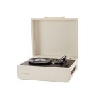 Platine vinyle portable avec bluetooth croco creme