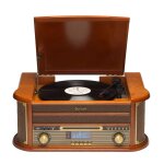 Platine vinyles denver mrd - 51. radio dab / fm, cd, cassette, rec. haut - parleurs 5w, design rtro. ...