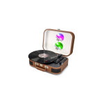 Platine vinyle disques 33, 45, 78 trs, multifonction bluetooth r�tro td14, encoding, port usb, cuir marron, ...