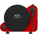 Platine vinyle hi - fi pro - ject vertical turntable e droitier om5e bluetooth rouge