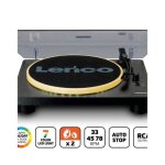 Platine vinyle led rgb en bois noir usb - encodage pc - rca 33 - 45 - 78 tr / min