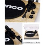 Platine vinyle - lenco - lbt - 188 - bluetooth 5. 2 - bois - 33 / 45 tours