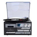 Platine vinyle multifonctions avec bluetooth cd / k7 / am / fm mod�le belfast noir