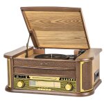 Platine vinyle multifonctions avec bluetooth cd / k7 / am / fm modle cambridge dore