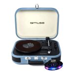 Platine vinyle - muse mt - 201btb - stro bleue clair 33 / 45 / 78 tours avec enceintes intgres - ...
