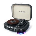 Platine vinyle - muse mt - 201dg - st�r�o noire 33 / 45 / 78 tours avec enceintes int�gr�es - usb / sd ...