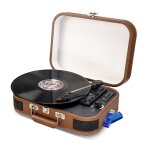 Platine vinyle portable 33, 45, 78 trs, multifonction bluetooth rtro inovalley td14, port usb 2. 0, ...