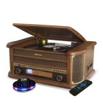 Platine vinyle roadstar hif - 1993bt 33 - 45 - 78 trs, 2 enceintes 32w pmpo, cd, usb, bluetooth, fm radio, ...