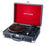 Platine vinyle st�r�o 33 / 45 / 78 tours avec enceintes int�gr�es - usb / sd / aux - prise casque