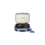 Platine vinyle stro bleue clair 33 / 45 / 78 tours avec enceintes intgres - usb / sd / aux - prise ...