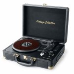 Platine vinyle st�r�o vintage collection 33 / 45 / 78 tours avec enceintes int�gr�es - usb / sd / aux ...