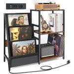 Platine vinyle stockage avec prise de courant, support tourne - disques avec stockage d'enregistrements ... Platine vinyle stockage avec prise de courant, support tourne - disques avec stockage d'enregistrements ...