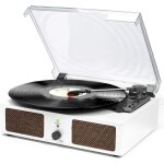 Platine vinyle, tourne - disque avec haut - parleurs intgrs et entranement par courroie bluetooth, ...
