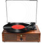 Platine vinyle, tourne - disque avec haut - parleurs intégrés et entraînement par courroie bluetooth, ... Platine vinyle, tourne - disque avec haut - parleurs intégrés et entraînement par courroie bluetooth, ...
