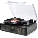 Platine vinyle, tourne - disque avec haut - parleurs intégrés et entraînement par courroie bluetooth, ... Platine vinyle, tourne - disque avec haut - parleurs intégrés et entraînement par courroie bluetooth, ...