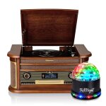 Platine vinyles tourne - disques roadstar vintage hifi rtro bois 33 / 45 / 78 tr, radio dab + / fm, ...